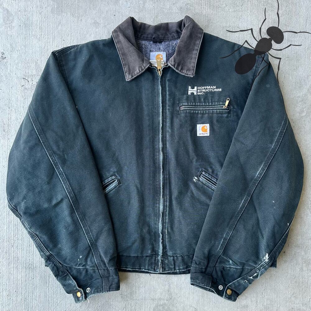 Carhartt faded black Detroit work wear jacket